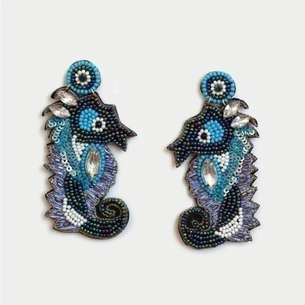 NWT Seahors Beaded Drop Earrings
Handmade - Picture 2 of 5